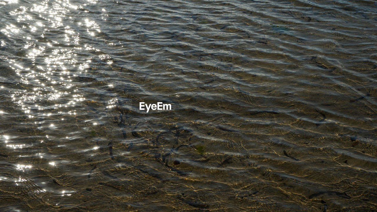 HIGH ANGLE VIEW OF RIPPLED WATER