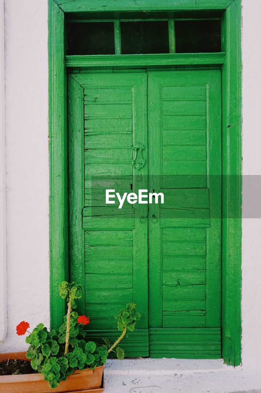 Green door in greece