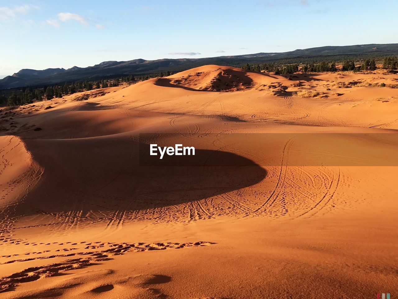 Scenic view of desert landscape