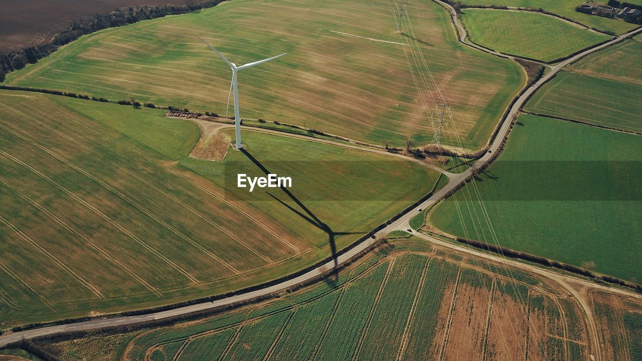 Aerial view of agricultural field