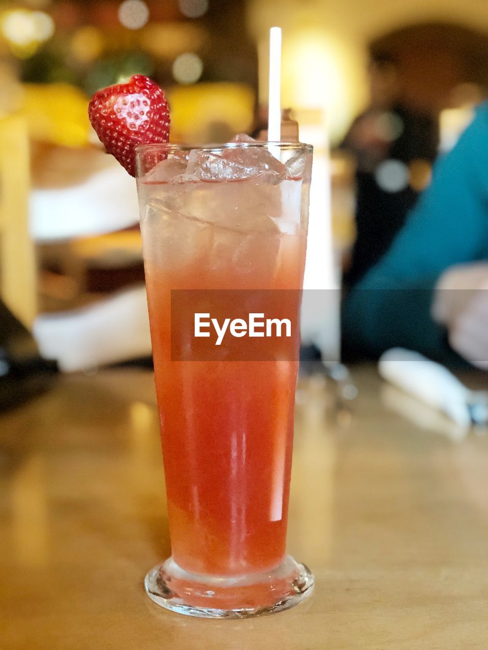 Close-up of drink in glass on table