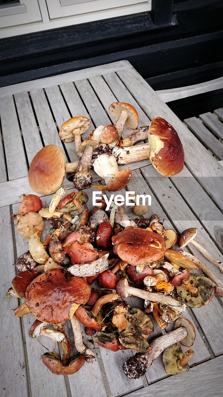HIGH ANGLE VIEW OF VEGETABLES ON BARBECUE GRILL