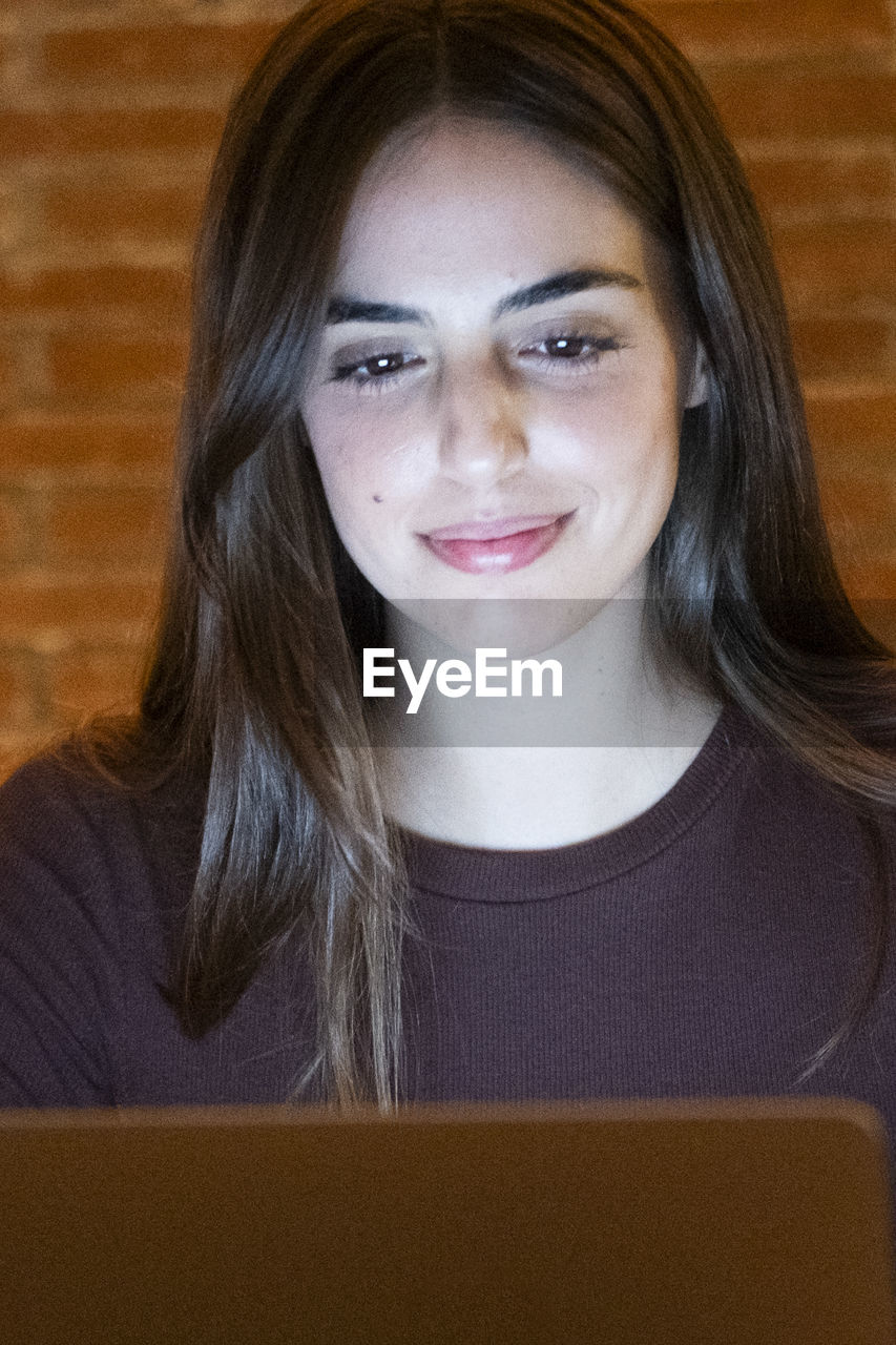 close-up portrait of young woman