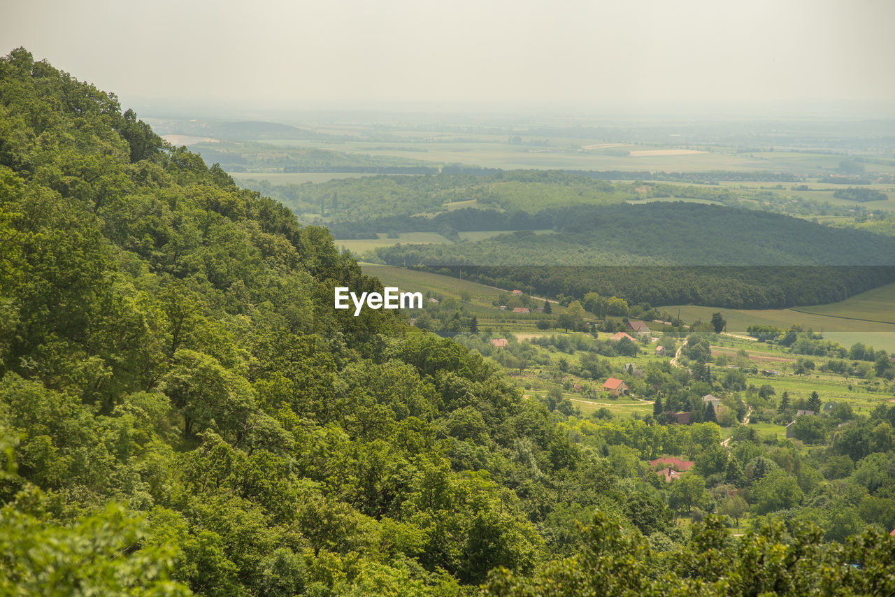 High angle view of landscape against sky