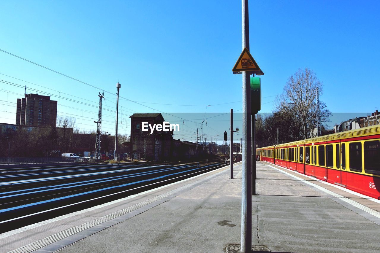 Railroad tracks against sky