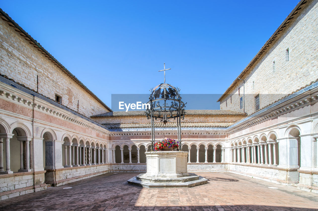 Romanesque cloister, sassovivo abbey , foligno, umbria