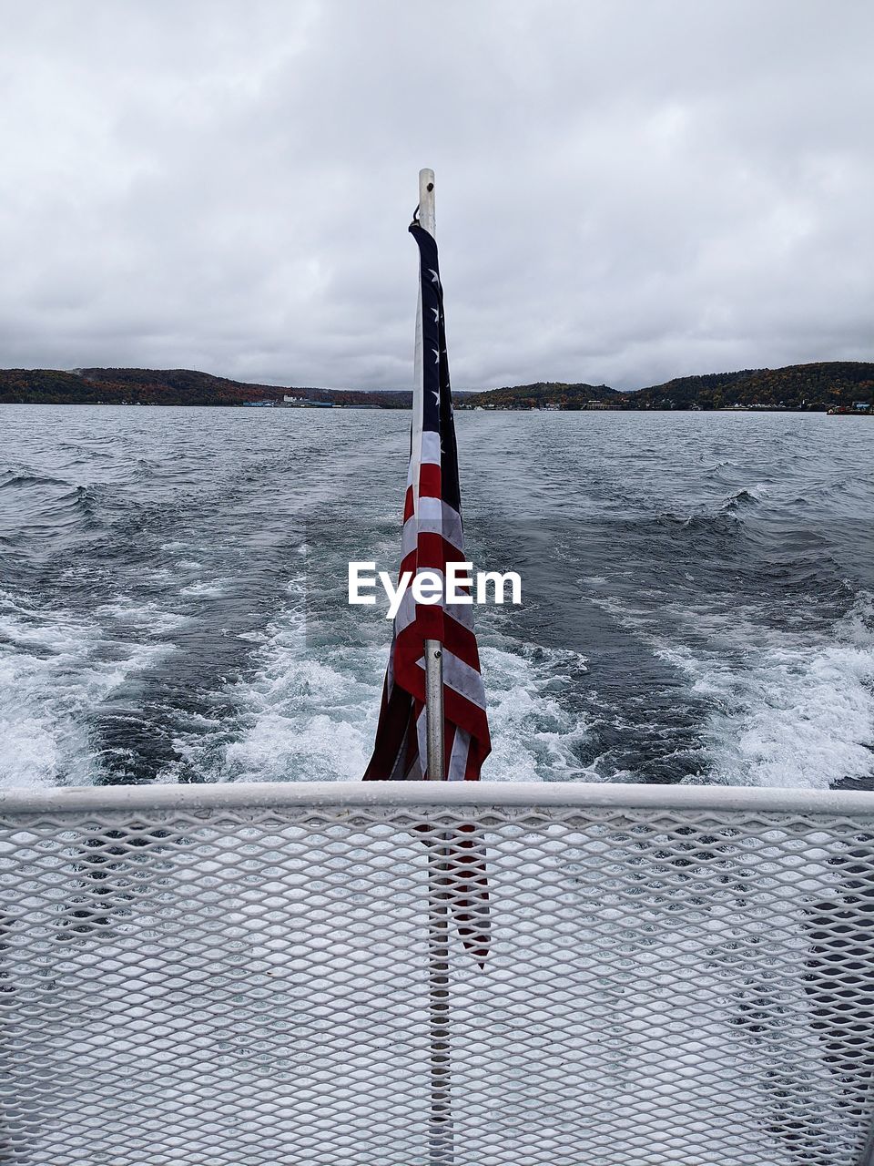 American flag boat ride