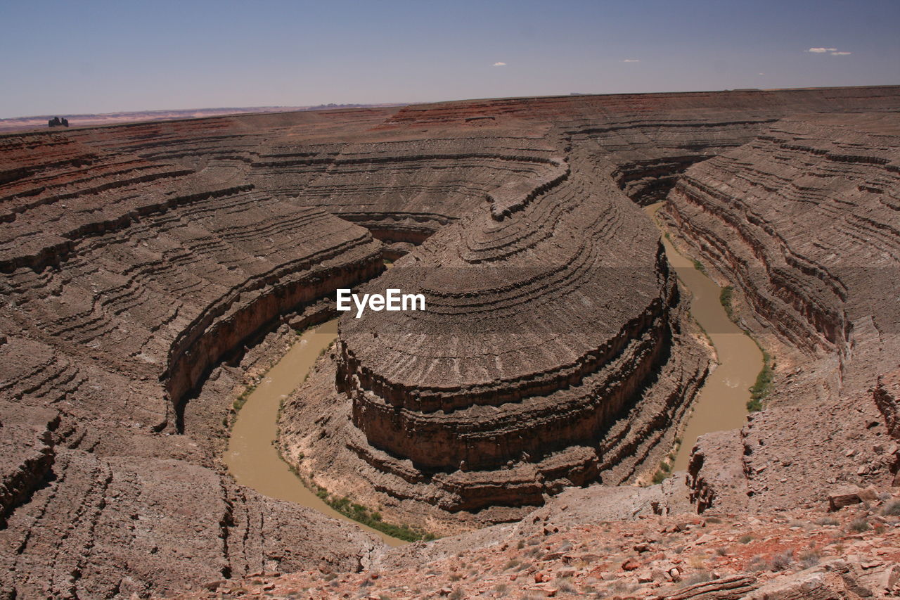 High angle view of horseshoe bend