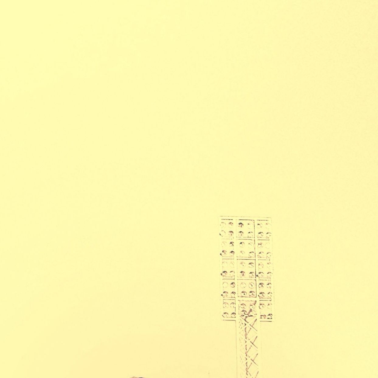 Low angle view of floodlight against clear sky
