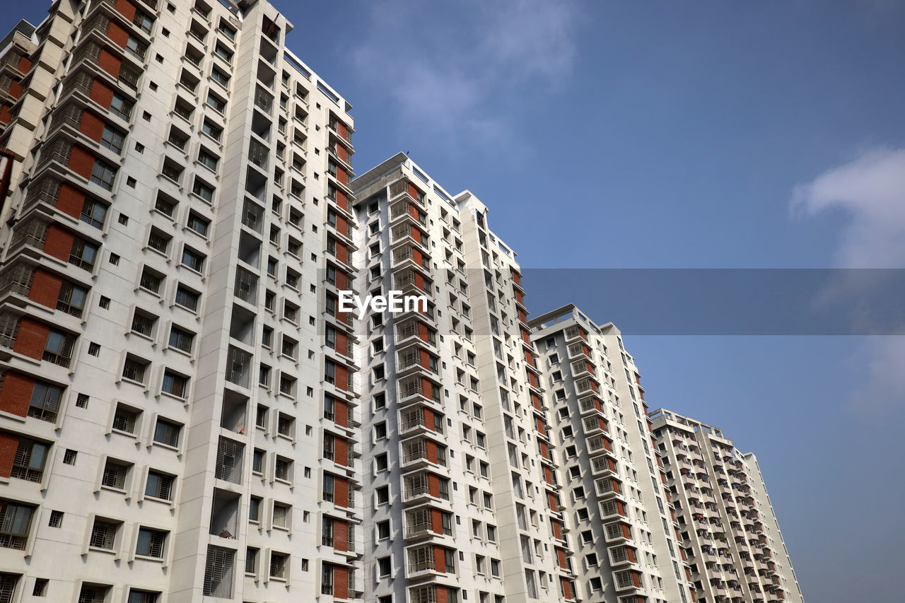 Low angle view of buildings against sky