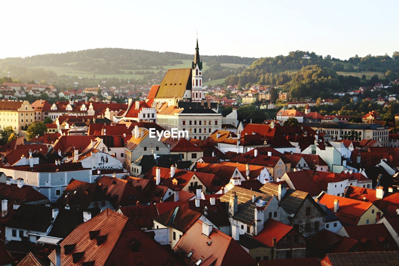 HIGH ANGLE VIEW OF TOWNSCAPE