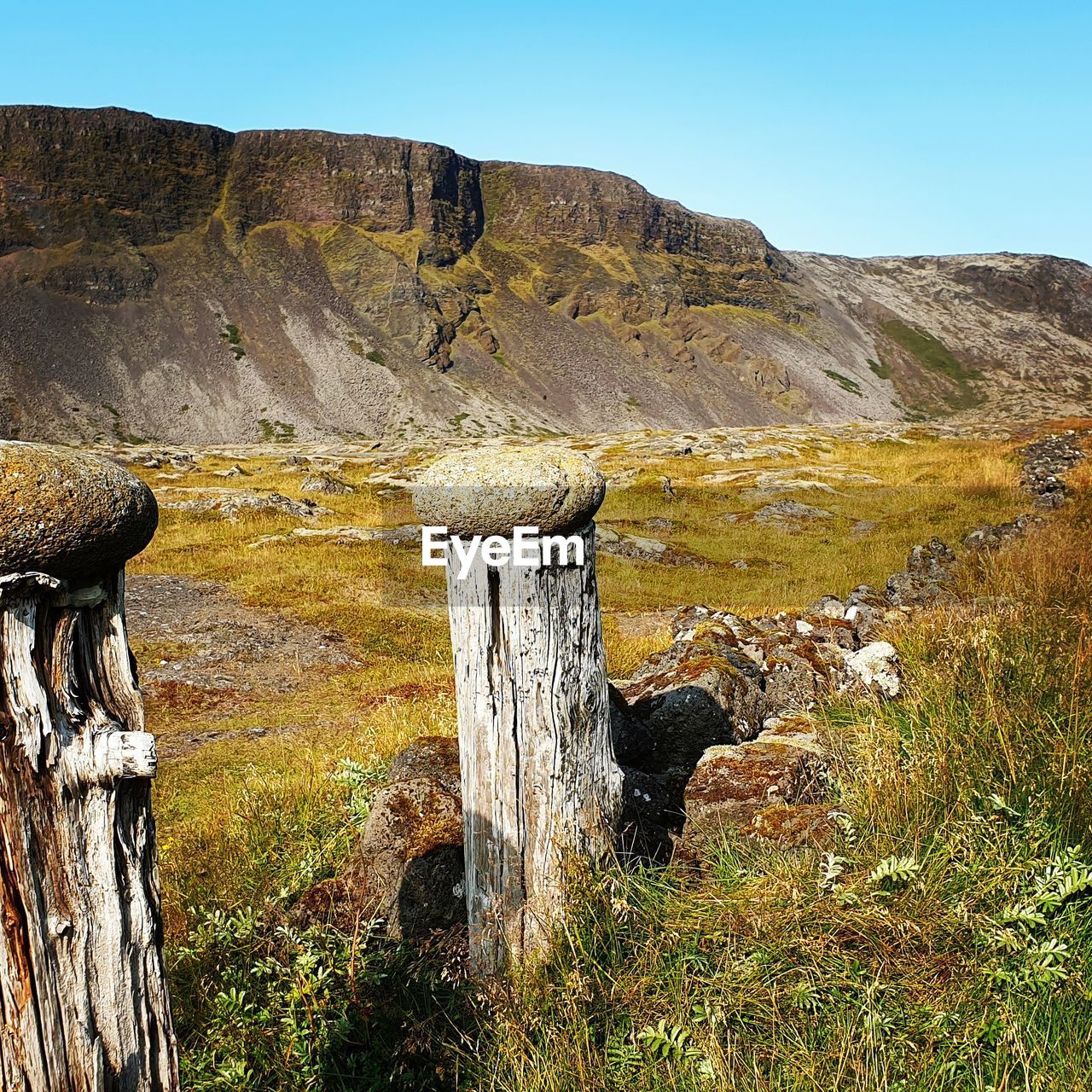 Scenic view of land against sky