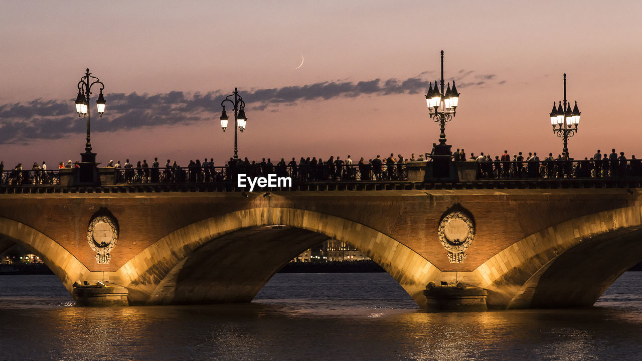 Bridge over river in city