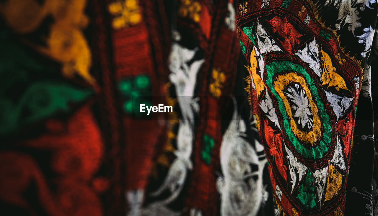 Full frame shot of multi colored fabric