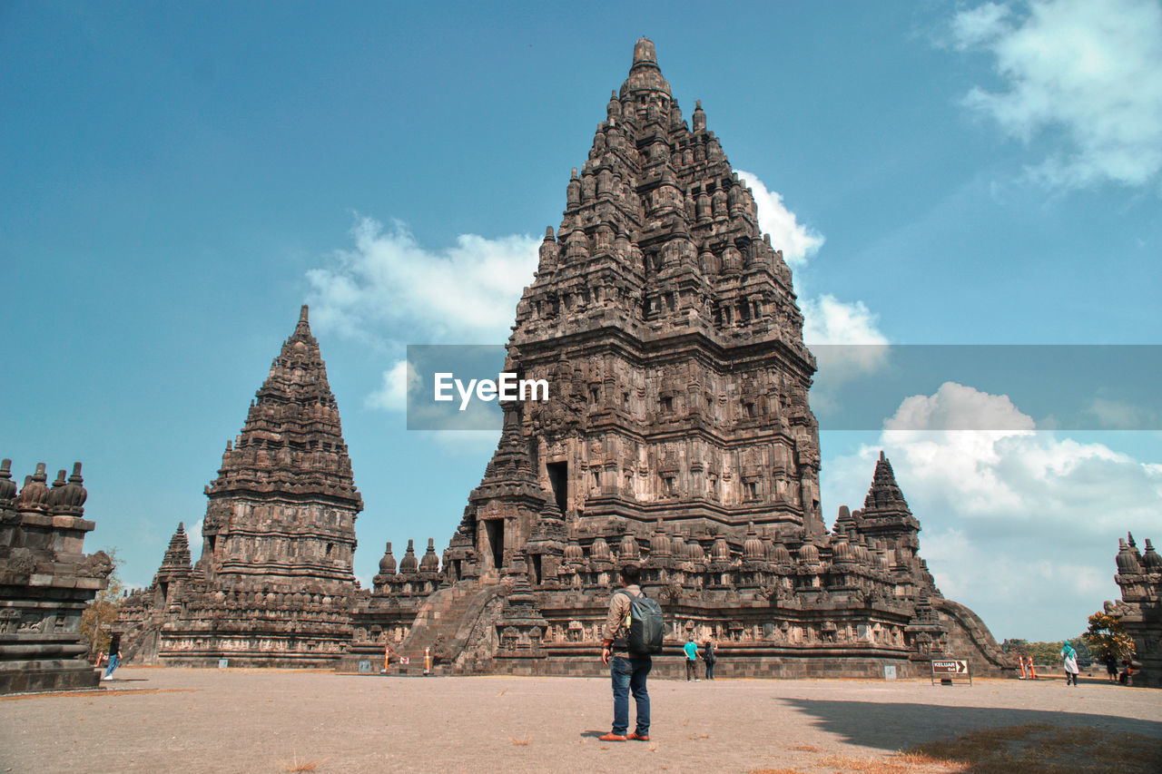 Ancient prambanan temple against sky