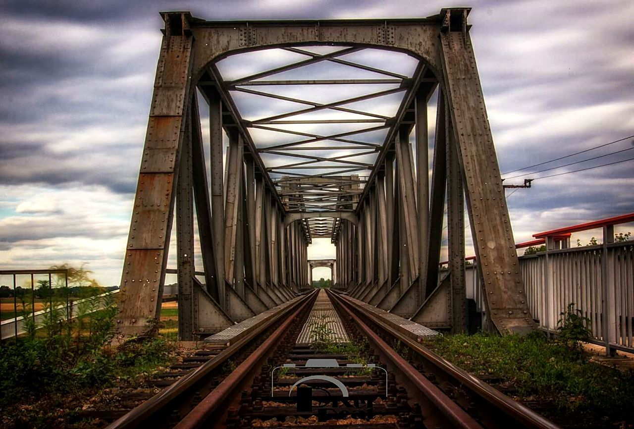 RAILROAD TRACK AGAINST SKY