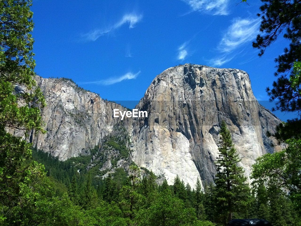 Low angle view of rocky mountain