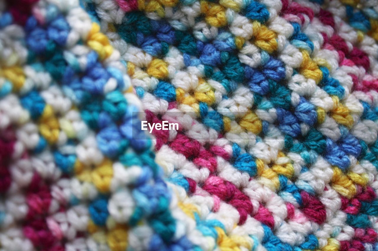 Crochet fabric close up