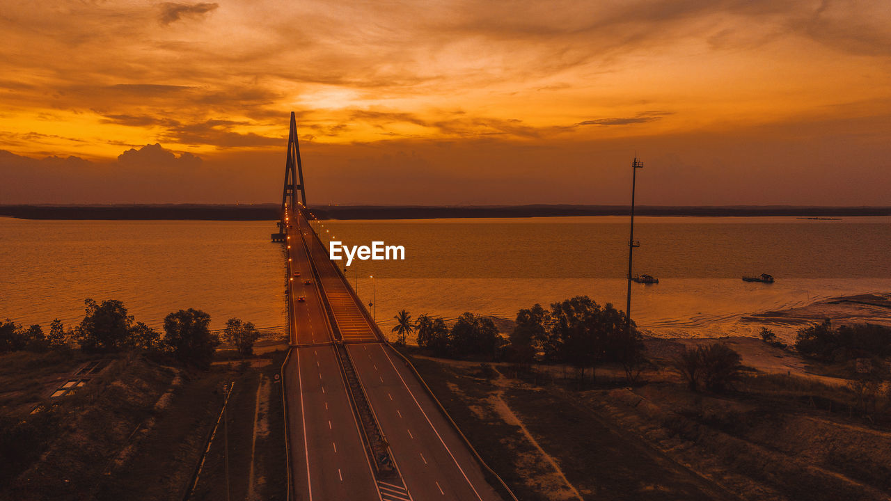 Sunset at sungai johor bridge