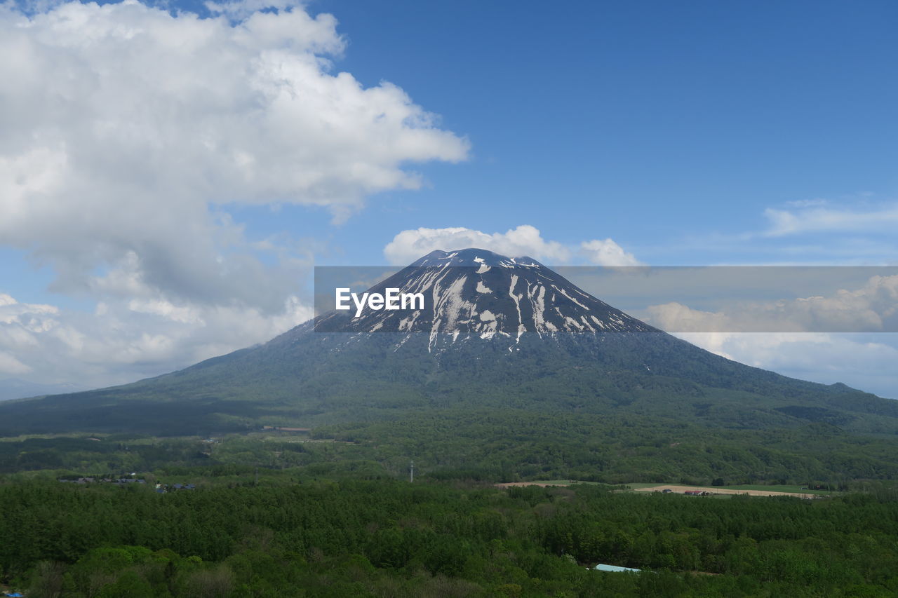 Scenic view of mountain against sky