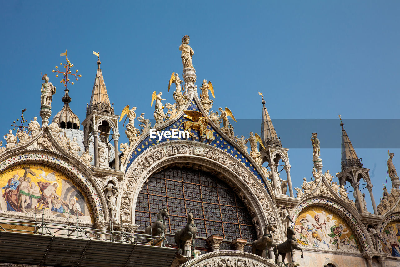 Details of the saint mark basilica built in 1092 in venice