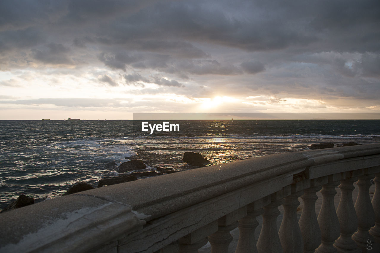 SCENIC VIEW OF SEA DURING SUNSET