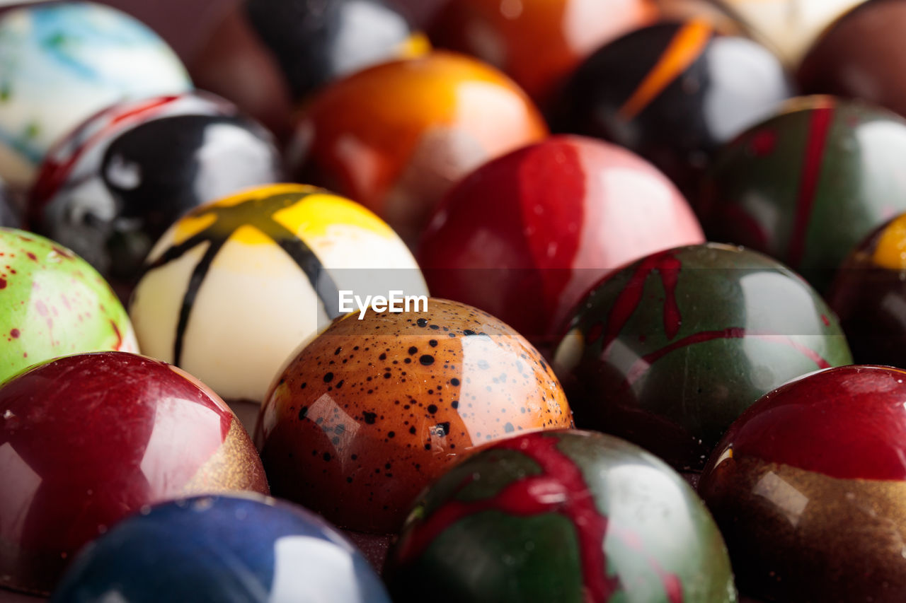 full frame shot of colorful easter eggs