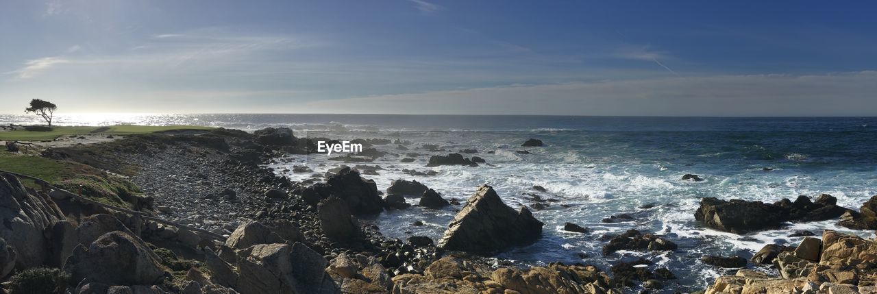 Panoramic view of sea against sky