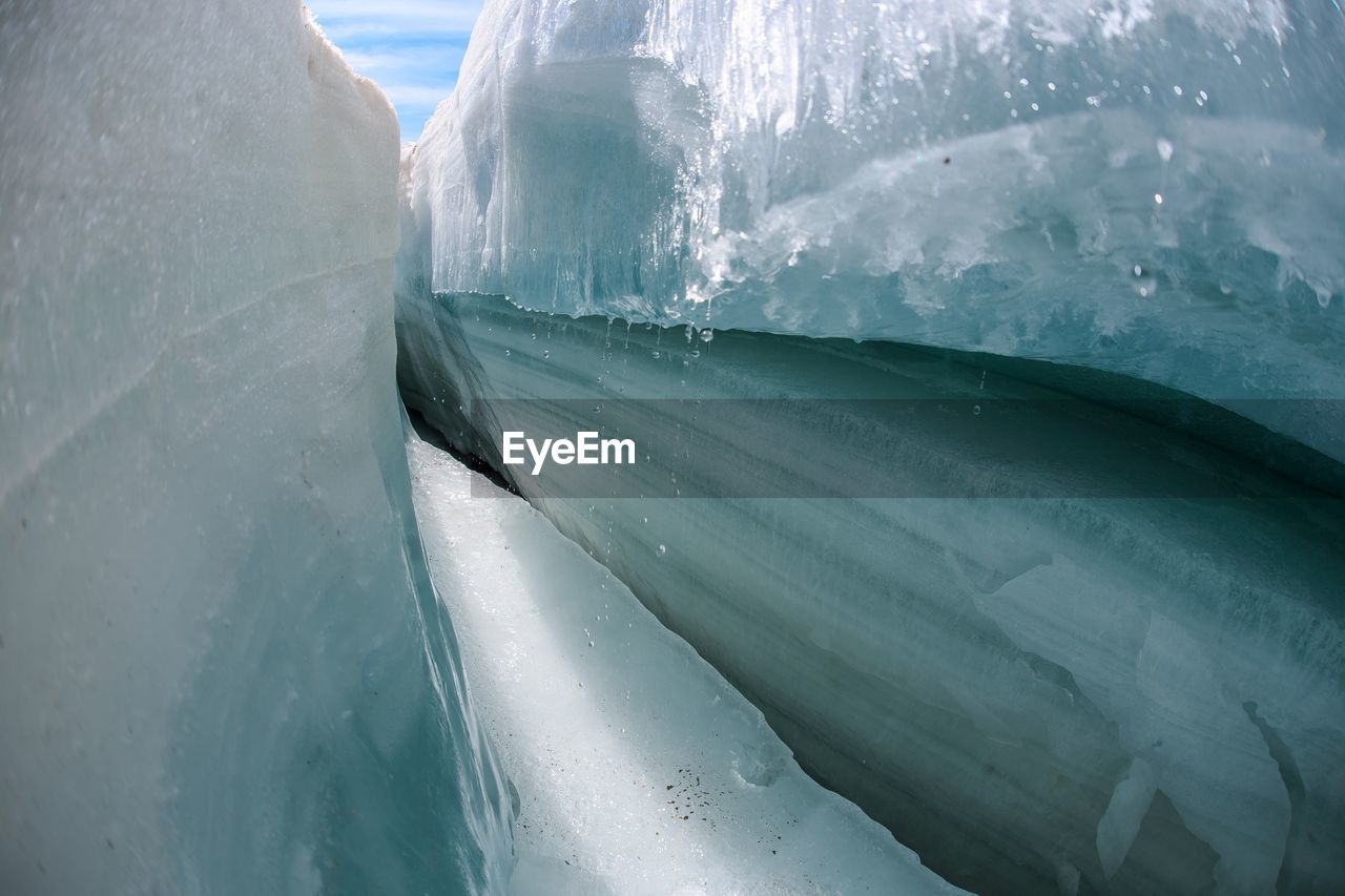 Close-up of glaciers