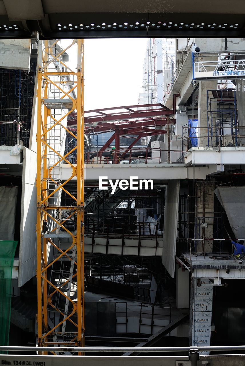 Scaffolding at construction site