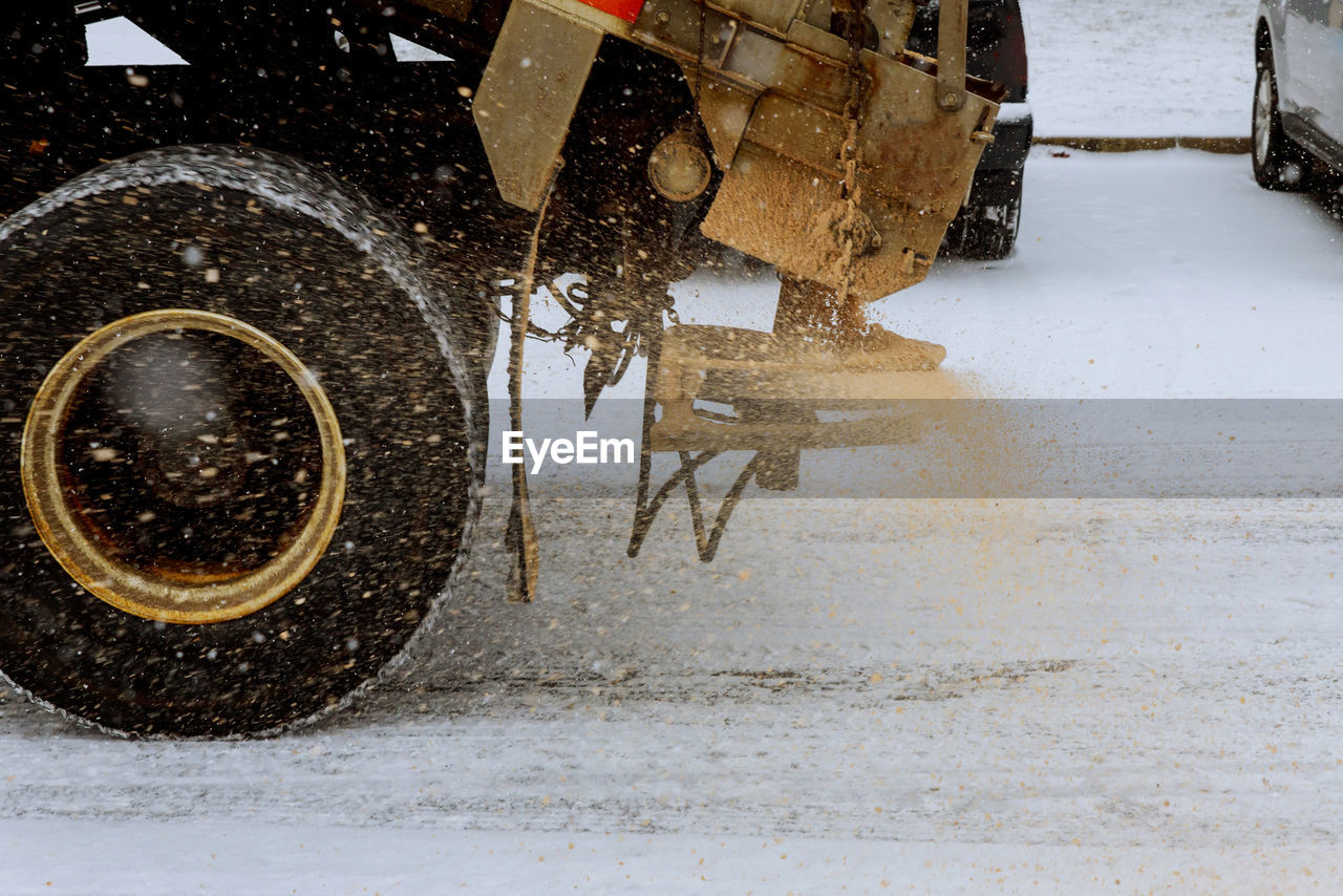 TILT IMAGE OF WET STREET IN WINTER