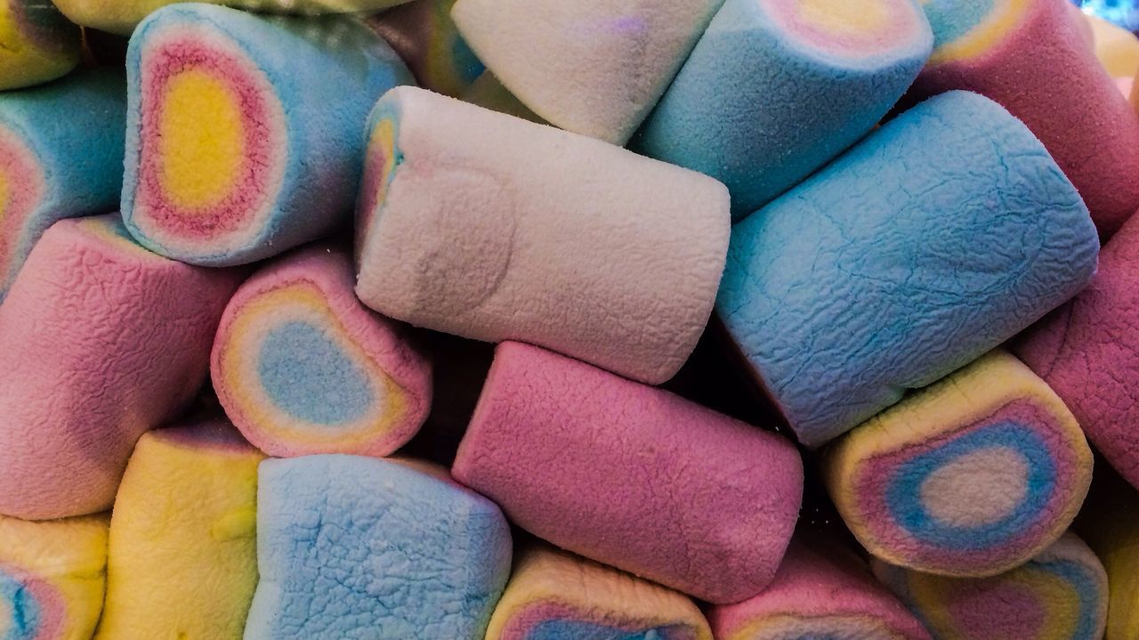 Close-up of marshmallows