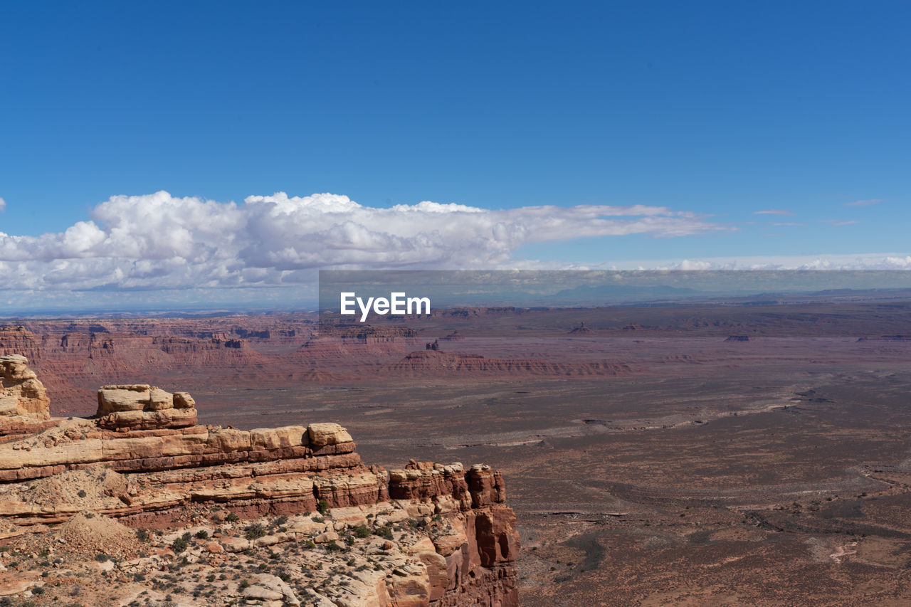 Scenic view of landscape against cloudy sky