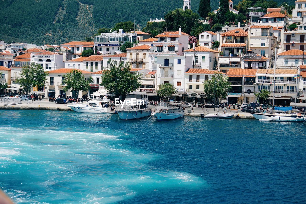 Boats in sea