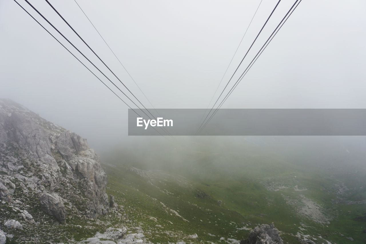 AERIAL VIEW OF MOUNTAINS AGAINST SKY