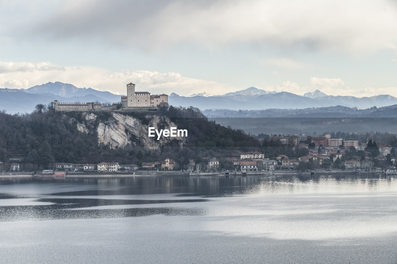 Aerial view of angera and his fortress