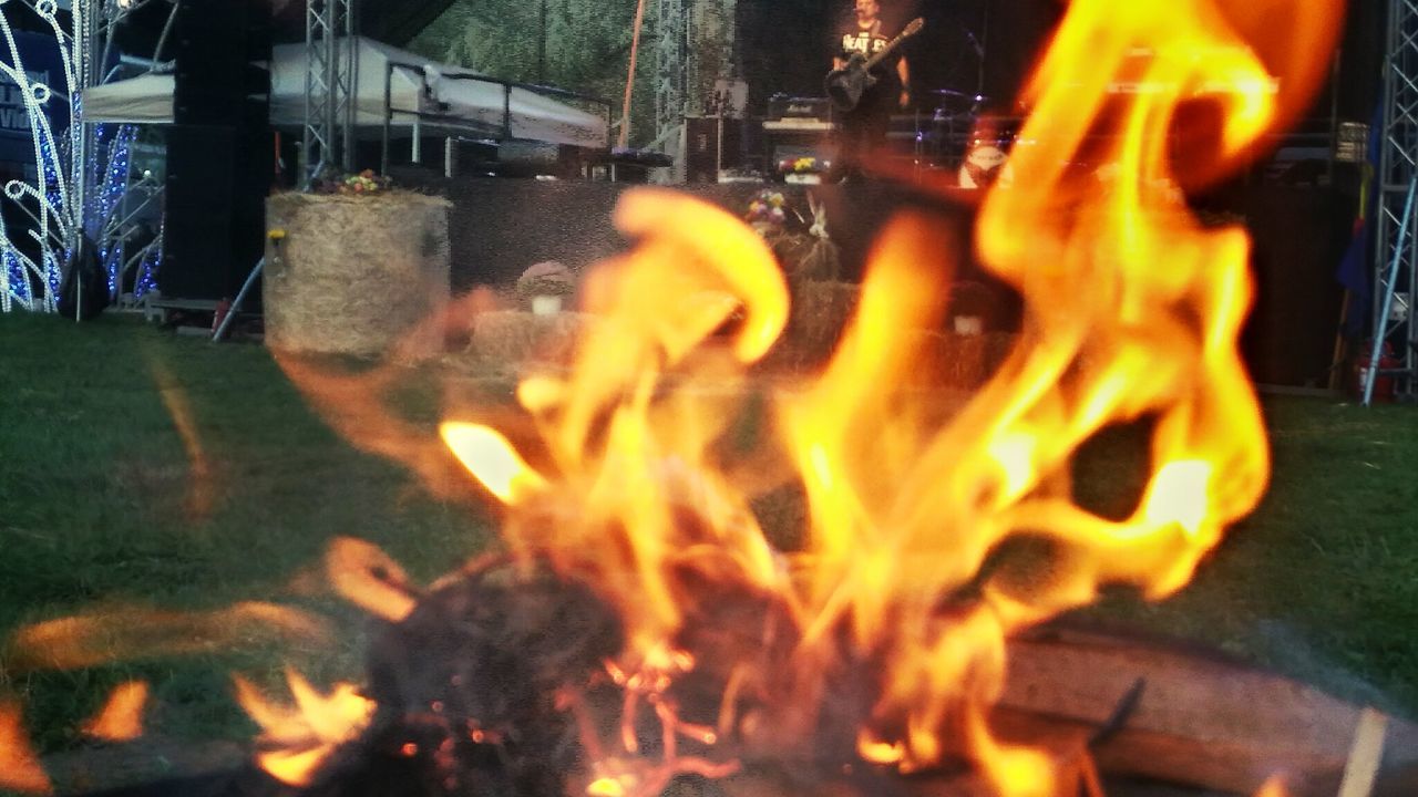 CLOSE-UP OF FIRE BURNING