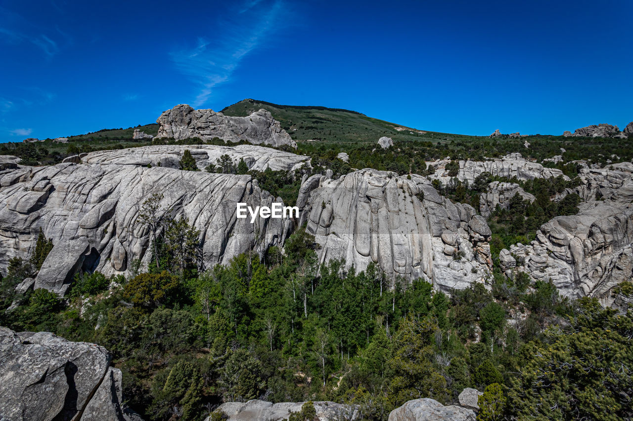 ROCKY MOUNTAINS AGAINST CLEAR BLUE SKY