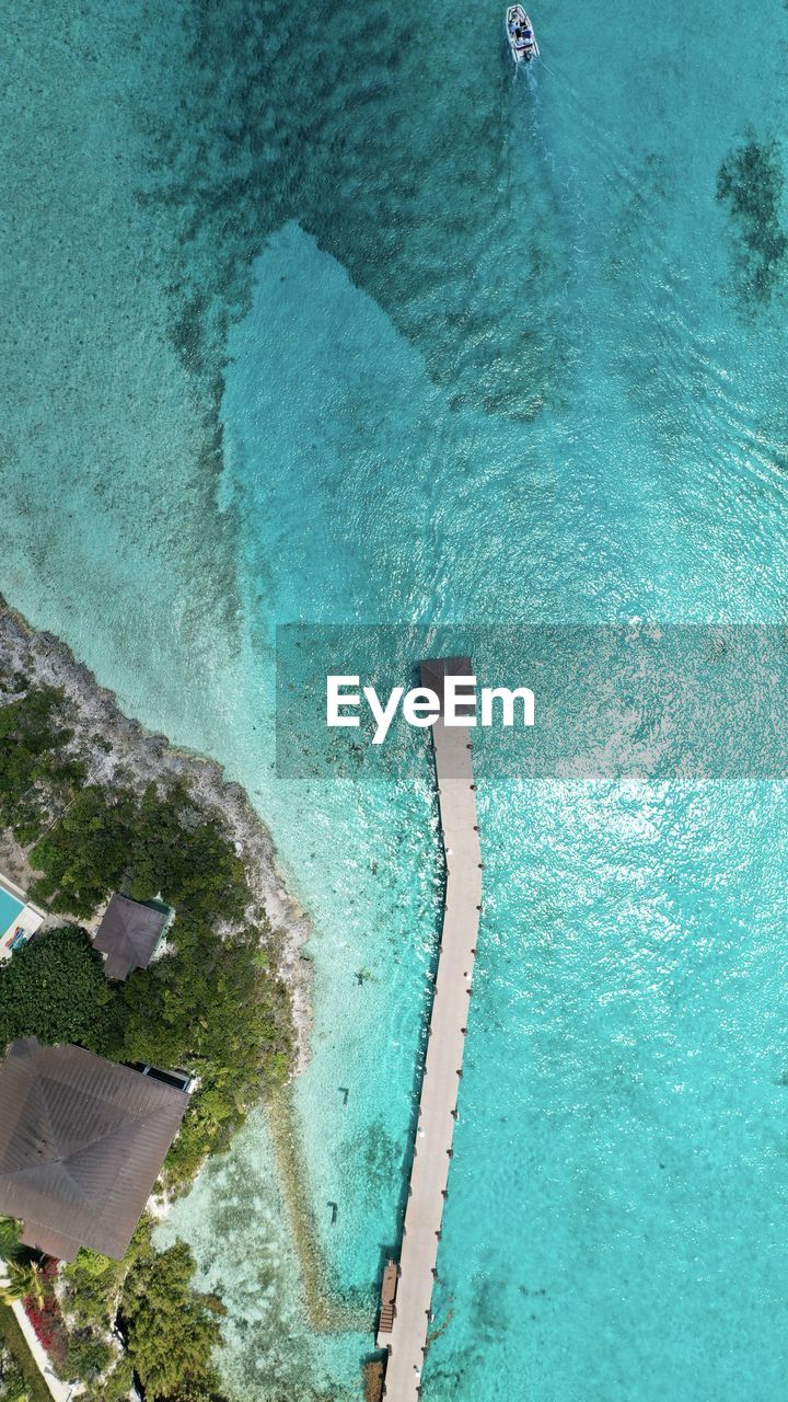 HIGH ANGLE VIEW OF SWIMMING POOL