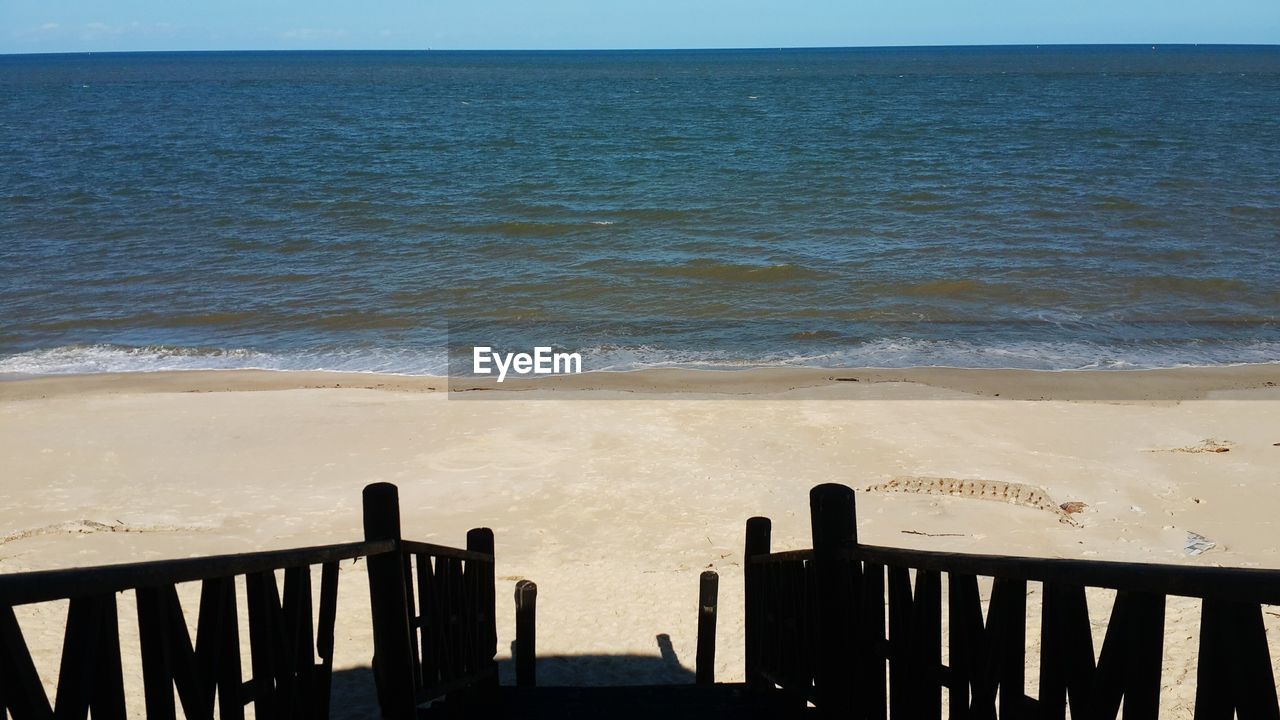 High angle view of sea against sky