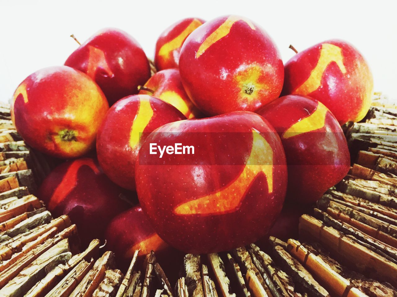 Close-up of apples in container