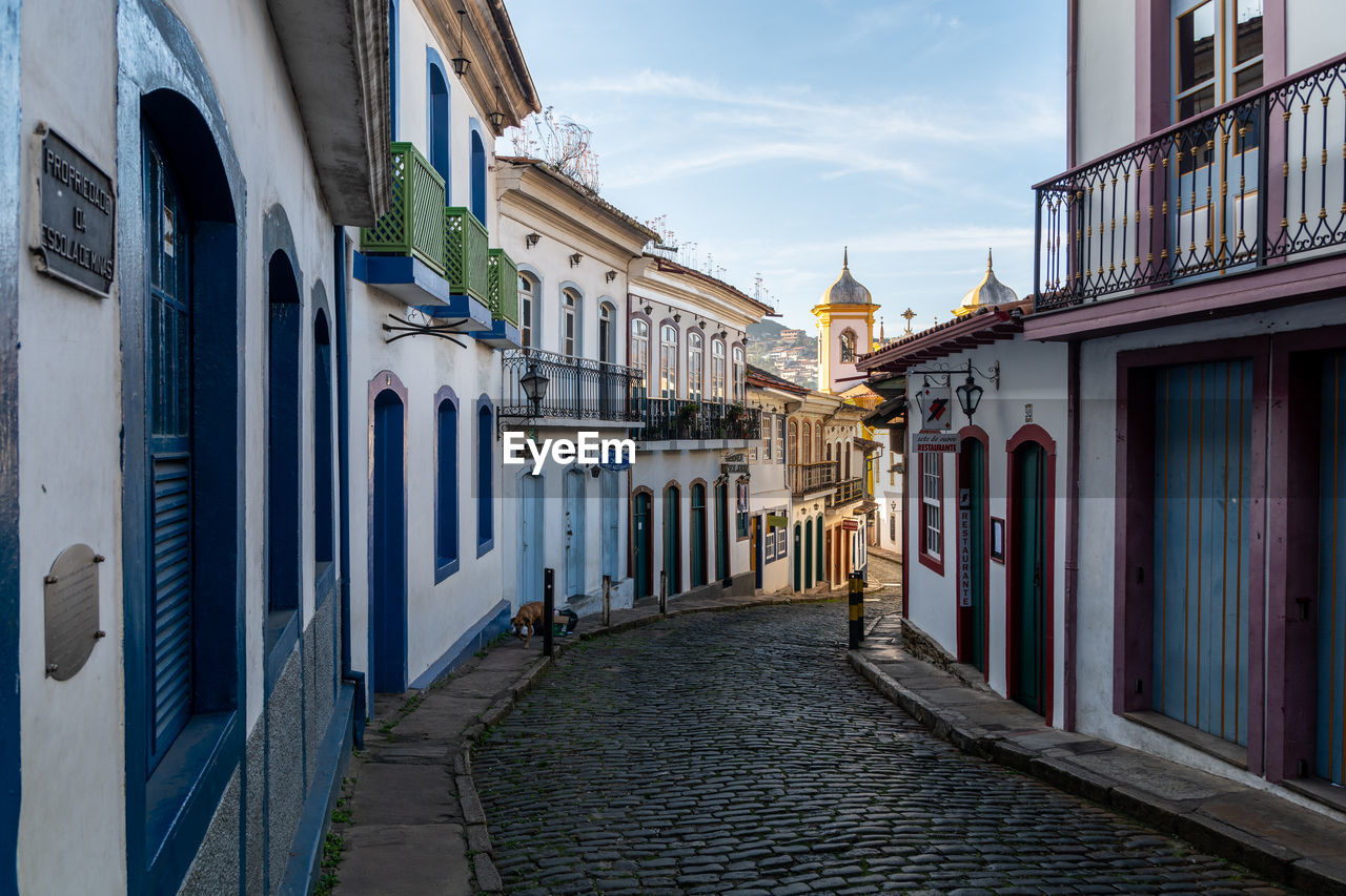 Street amidst buildings in town