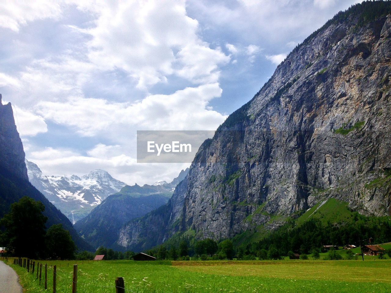 Scenic view of mountains and landscape