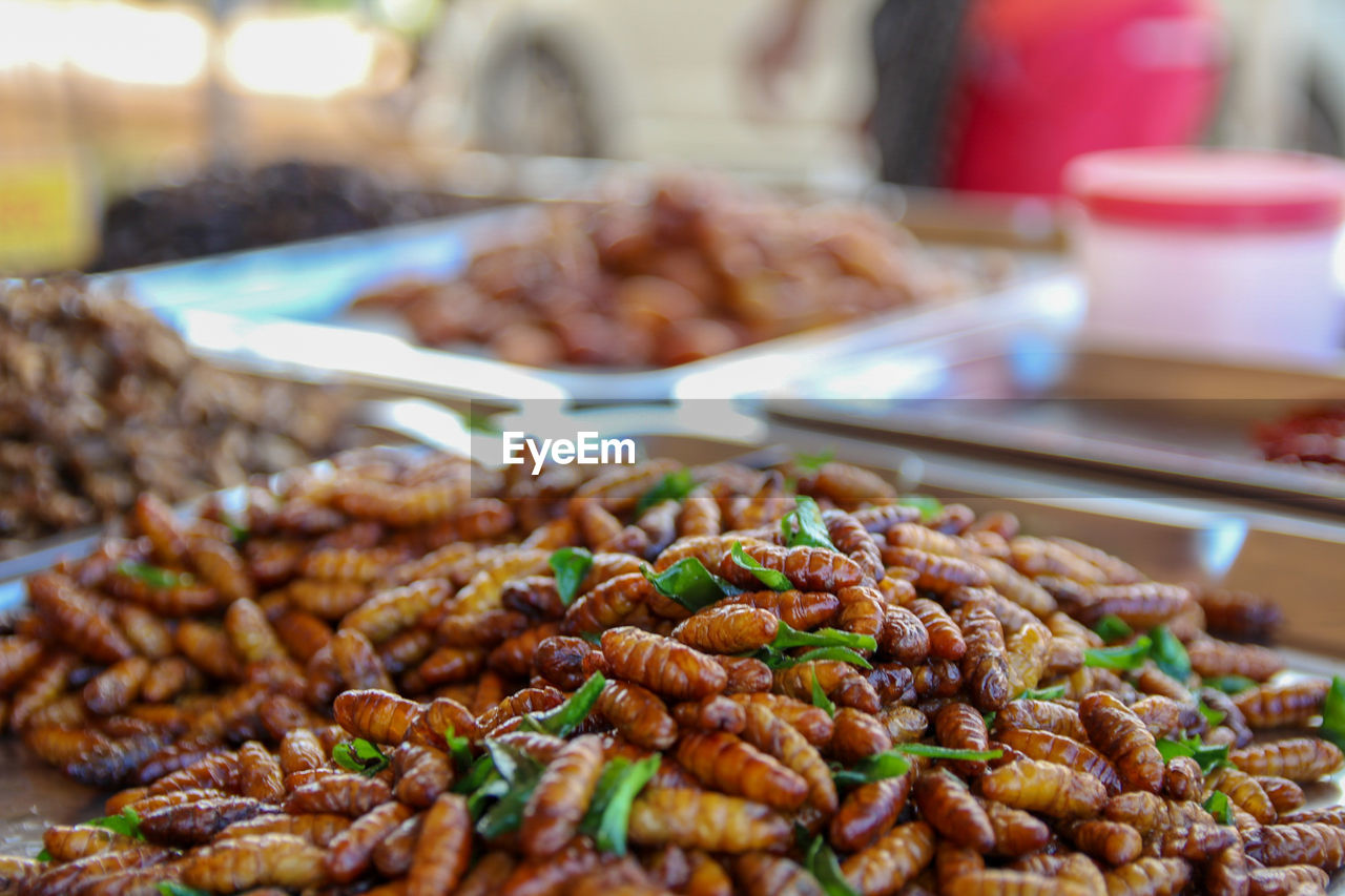 Close-up of food for sale in market