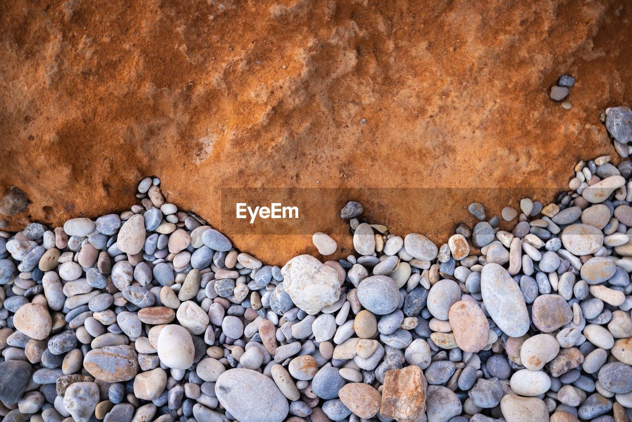 rock, stone, soil, nature, no people, land, backgrounds, pebble, outdoors, day, textured, gravel, full frame, high angle view, wall, large group of objects, beach, abundance, pattern