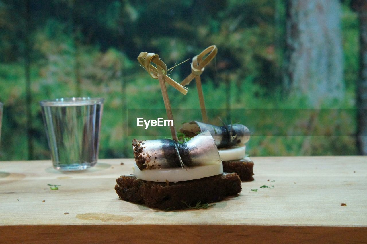 Close-up of sweet food on table