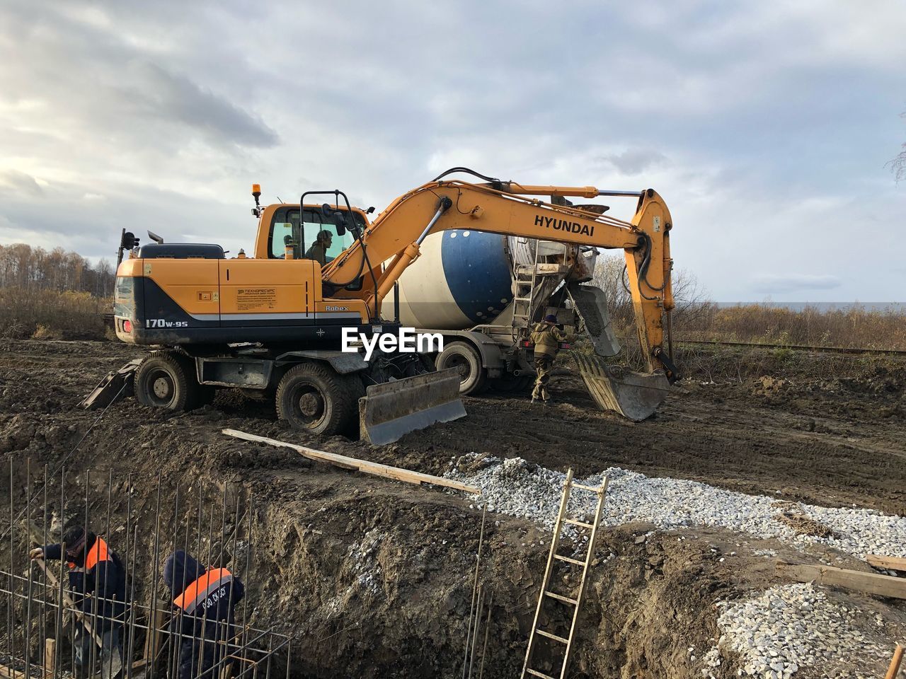 VIEW OF CONSTRUCTION SITE ON FIELD