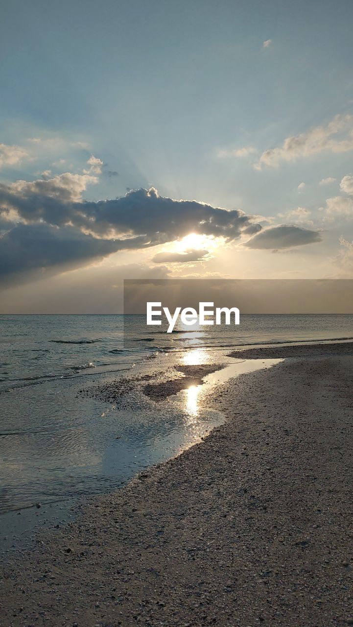 SCENIC VIEW OF SEA DURING SUNSET