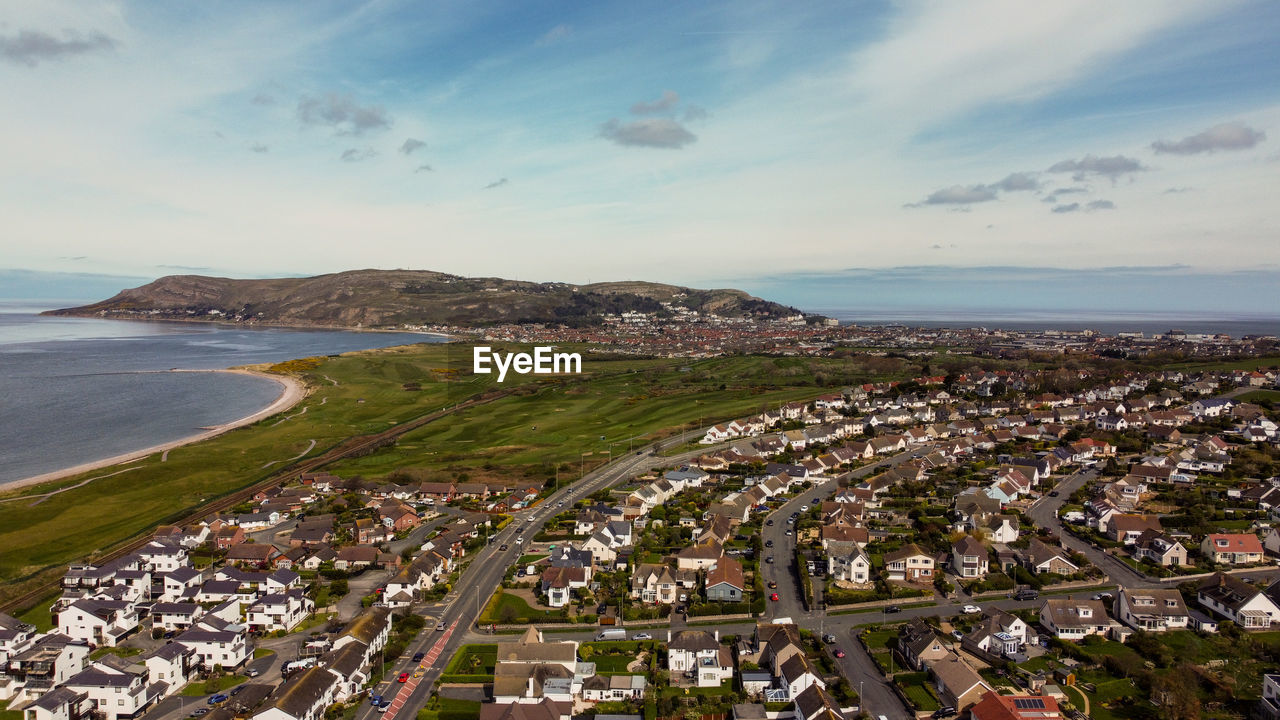 North wales, deganwy. drone photo 2022