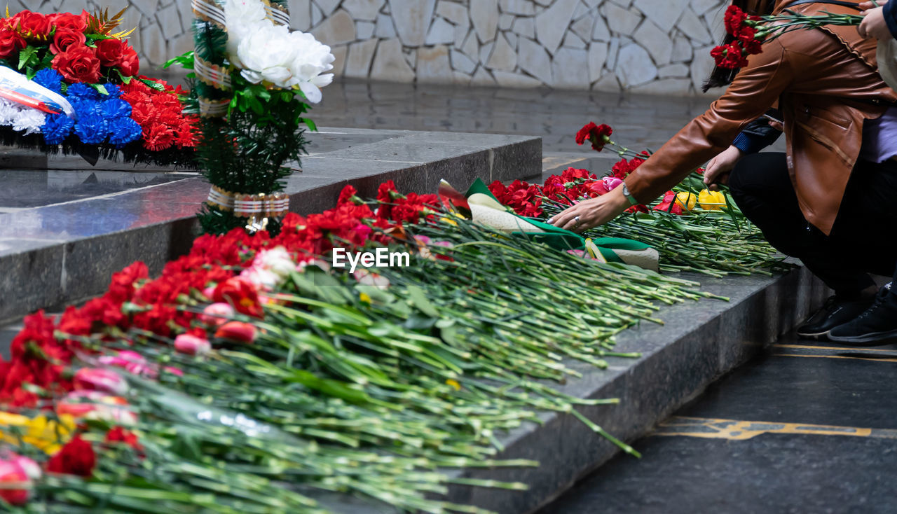 Flowers at tomb